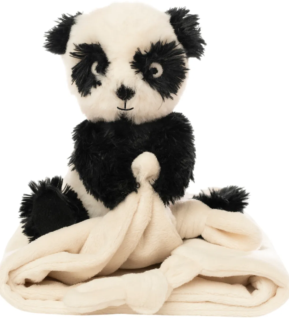 NatureZoo Bamser>Nusseklud - Panda - 35x35 cm - Sort/Hvid