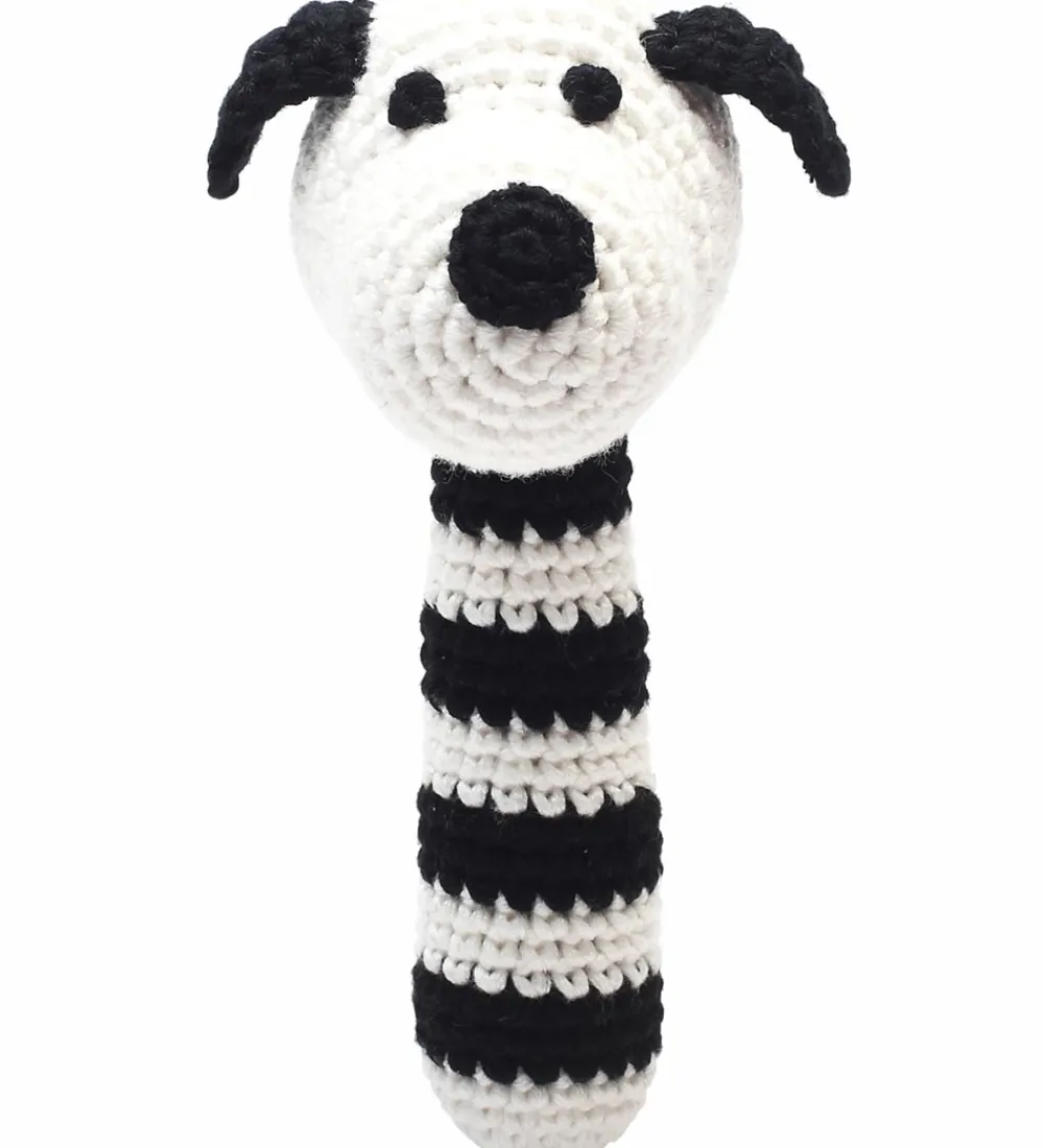 NatureZoo Gribelegetøj>Rangle - Hr. Hund - Sort/Hvid