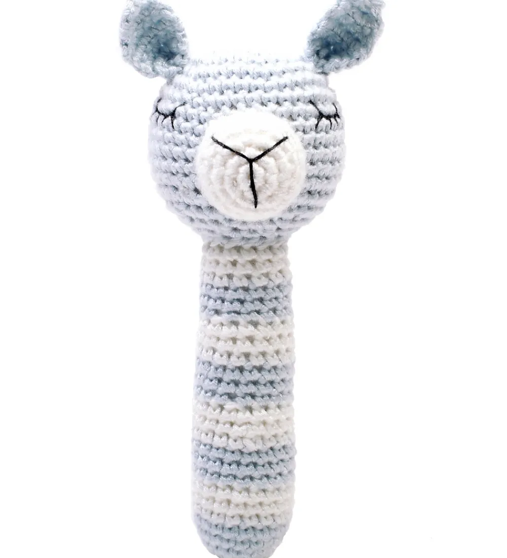 NatureZoo Gribelegetøj>Rangle - Lama - Lyseblå