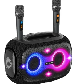 N-Gear Musikinstrumenter>Højtaler med 2 Mikrofoner - Wireless - NRG600 - Sort