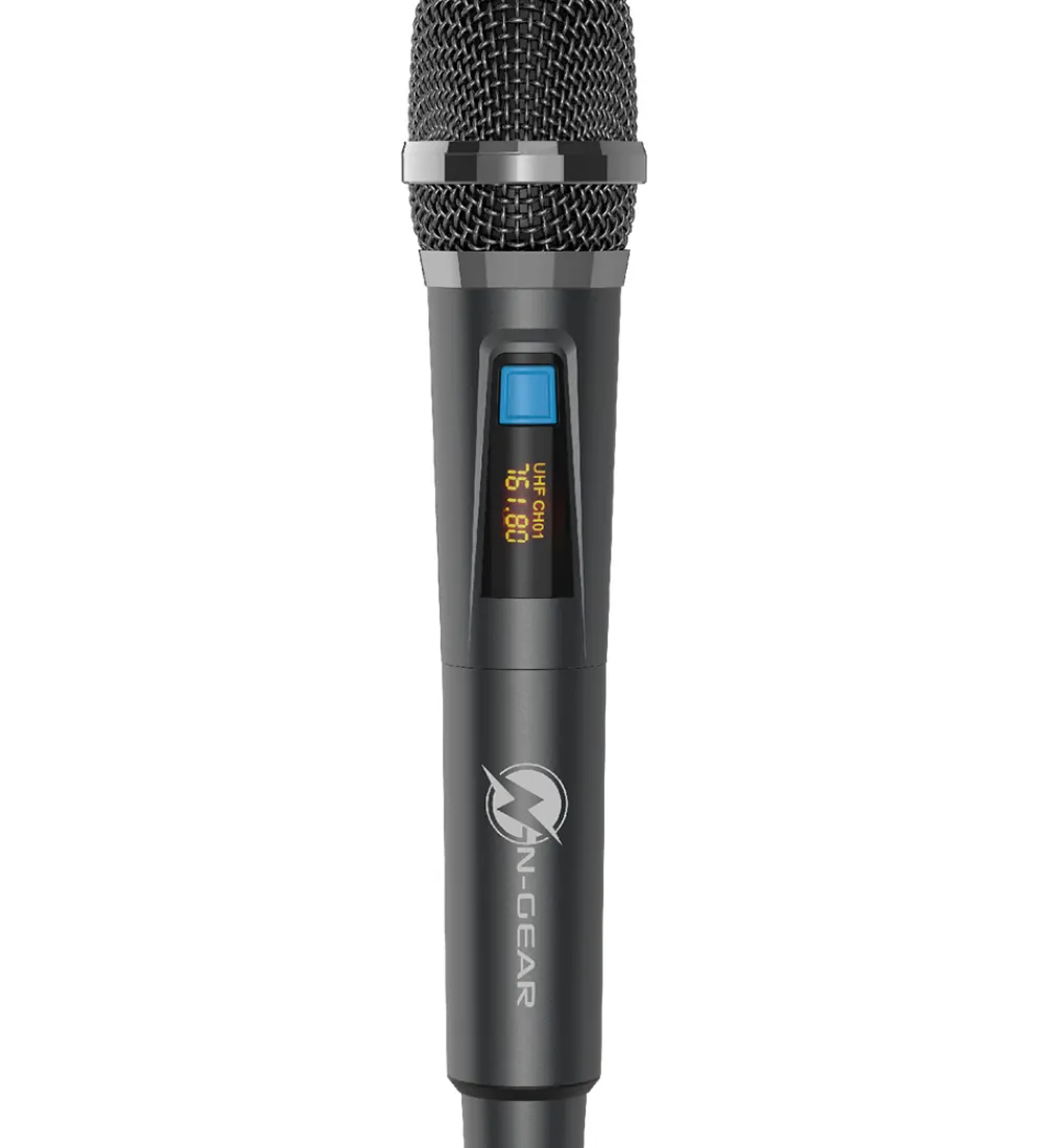 N-Gear Musikinstrumenter>Højtaler med 2 Mikrofoner - Wireless - NRG600 - Sort