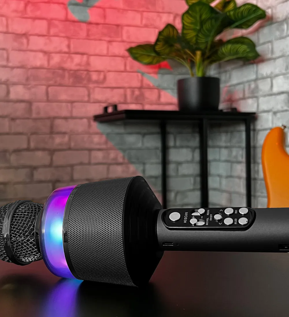 N-Gear Musikinstrumenter>Mikrofon m. Lys - Wireless - Star Mic 100 - Space Grey