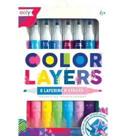 Ooly Tuscher Og Farver>Dobbeltsidede Tuscher - 8 stk - Color Layers