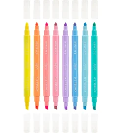 Ooly Tuscher Og Farver>Dobbeltsidet Tuscher - 8 Stk - Pastel Liners Dual Tip Marke