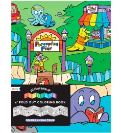 Ooly Malebog>Fold Ud Malebog - Panorama - Seaside Animal Town