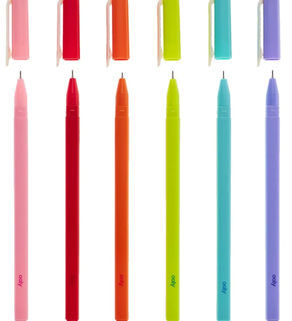 Ooly Tuscher Og Farver>Kuglepen - 6 Stk - Fine Line Colored Gel Pens