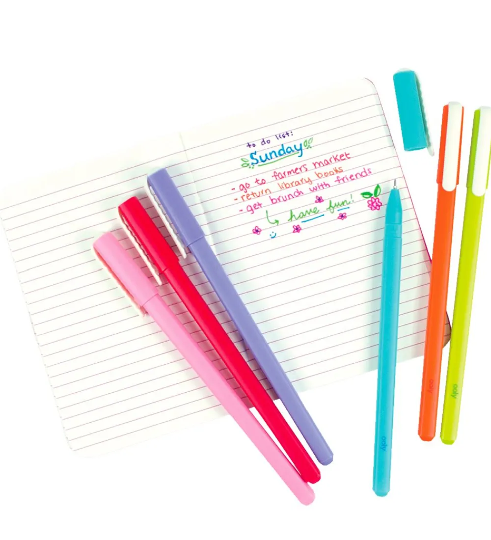 Ooly Tuscher Og Farver>Kuglepen - 6 Stk - Fine Line Colored Gel Pens