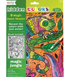Ooly Malebog>Magiske Maleark - Hidden Colors - 8 Stk. - Magic Jungle