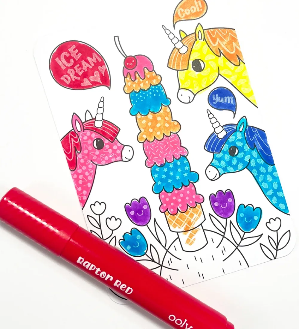 Ooly Bøger|Malebog>Maleark - Undercover Art - 12 Stk. - Unicorn Friend