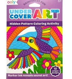 Ooly Bøger|Malebog>Maleark - Undercover Art - 12 Stk. - Rainforest Fun