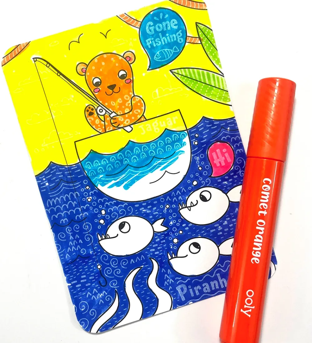 Ooly Bøger|Malebog>Maleark - Undercover Art - 12 Stk. - Rainforest Fun