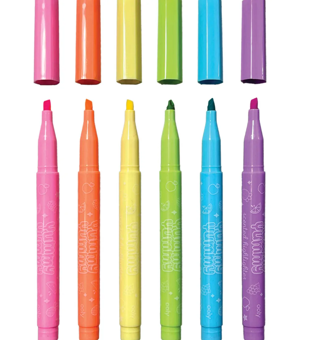 Ooly Tuscher Og Farver>Overstregningstuscher m. Frugtduft - 6 stk - Yummy Yummy