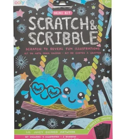 Ooly Malebog>Scratch & Scribble Mini Sæt - Lil' Juicy