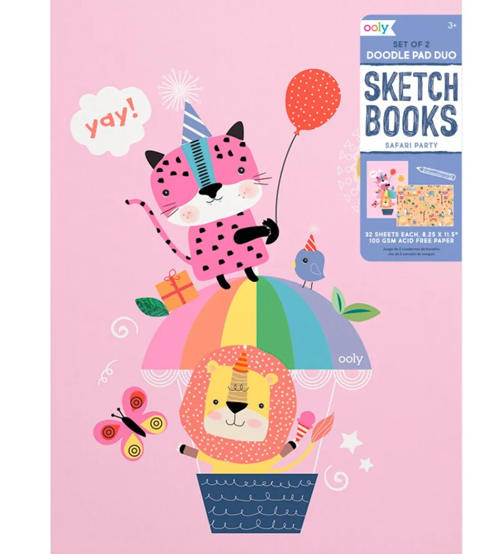 Ooly Malebog>Skitsebog - 2-pak - Safari Party