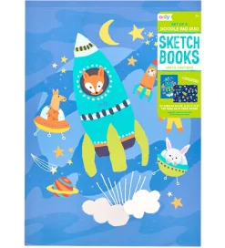 Ooly Malebog>Skitsebog - Space Critters - 2-Pak
