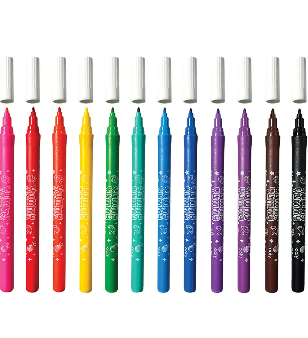 Ooly Tuscher Og Farver>Tuscher m. Frugtduft - 12 stk - Yummy Yummy