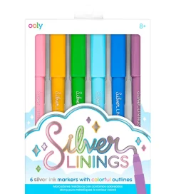 Ooly Tuscher Og Farver>Tusher - Silver Linings - 6 Stk - Multifarvet Sølv