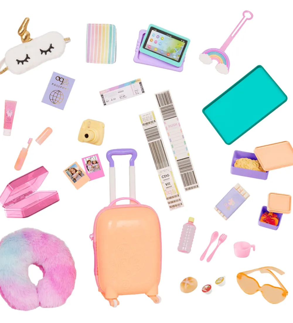 Our Generation Dukker Og Tilbehør>Dukketilbehør - Kuffertsæt - Regnbue