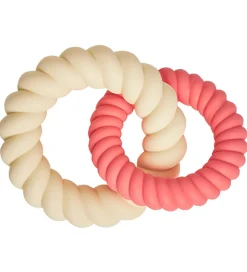 OYOY Bideringe>Bideringe - Silikone - Mellow - Cherry Red/Vanilla