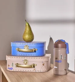 OYOY Legekufferter|Rolleleg>Kuffertsæt - 2-pak - Fox - Beige/Blue