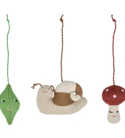 OYOY Babylegetøj|Aktivitetslegetøj>Ophæng - 3 stk - Forest - Brun/Grøn/Rød