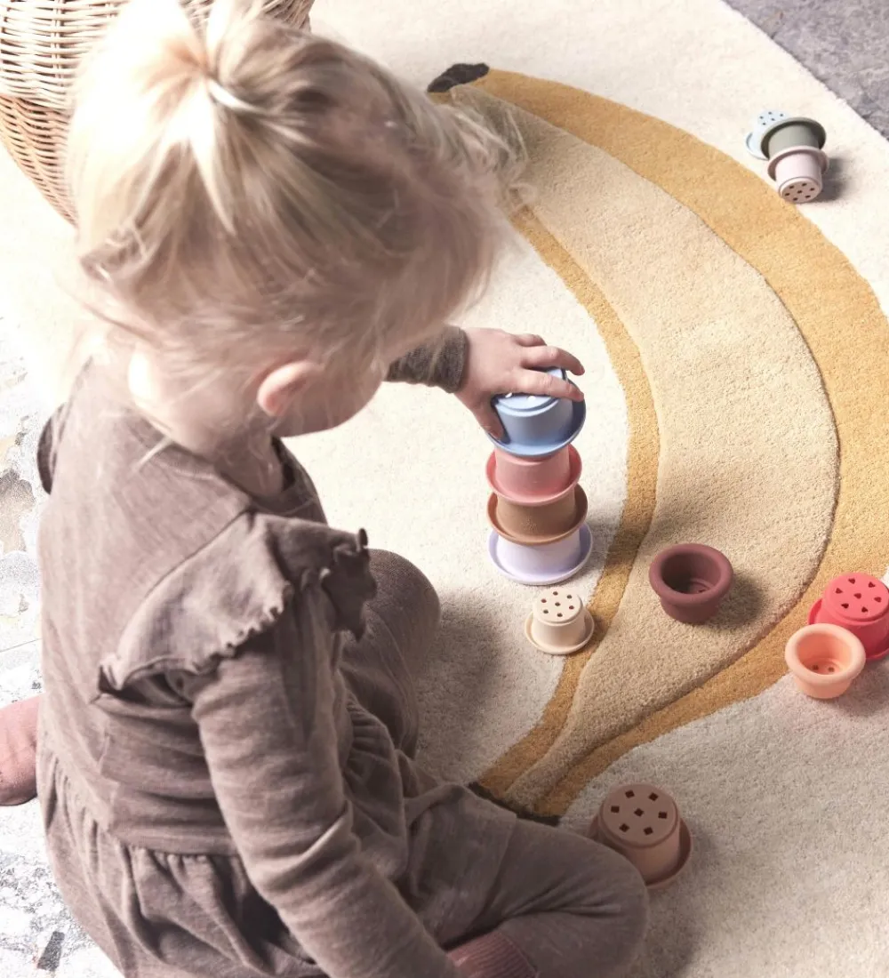 OYOY Stablelegetøj>Stablekopper - Tawa Silikone - Cherry Red/Vanilla