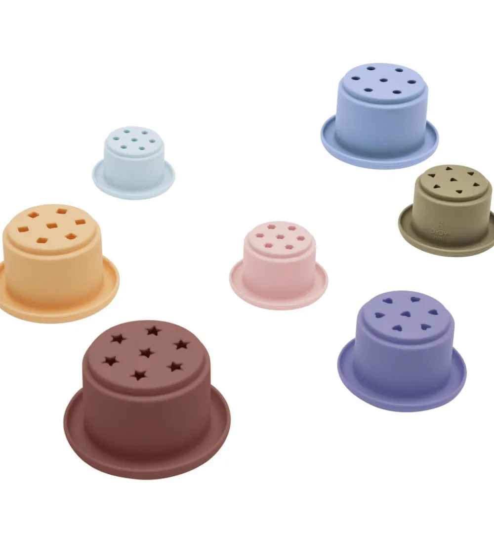 OYOY Stablelegetøj>Stablekopper - Tawa Silikone - Caramel/Blue