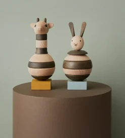 OYOY Stablelegetøj>Stabletårn - Kanin - Nature/Dark