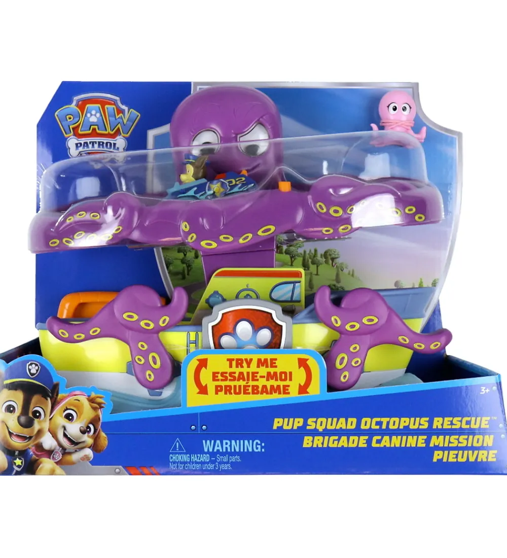 Paw Patrol Figurer|Biler, Tog Og Køretøjer>Legesæt - Pup Squad Octopus Rescue