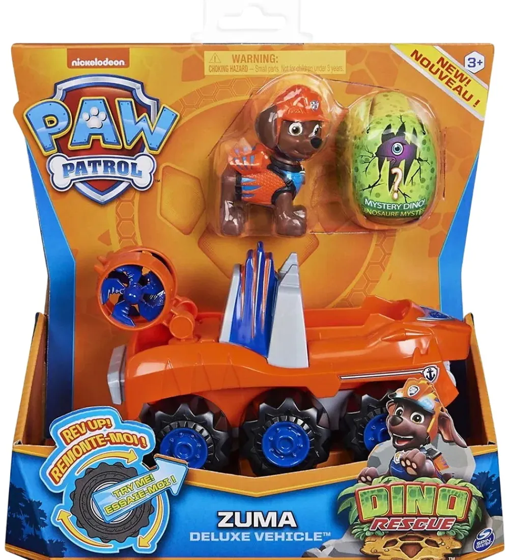 Paw Patrol Figurer|Biler, Tog Og Køretøjer>Legetøjsbil - Dino Rescue - Zuma