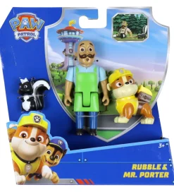 Paw Patrol Figurer>Legetøjsfigurer - Rubble & Mr. Porter