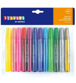 Playbox Tuscher Og Farver>Glitterlim - 12 Farver