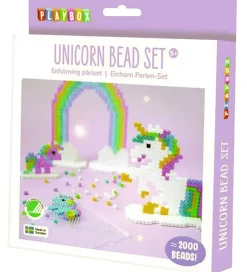 Playbox Kreativ Leg|Perler>Perlesæt - 2000 stk. - Enhjørning