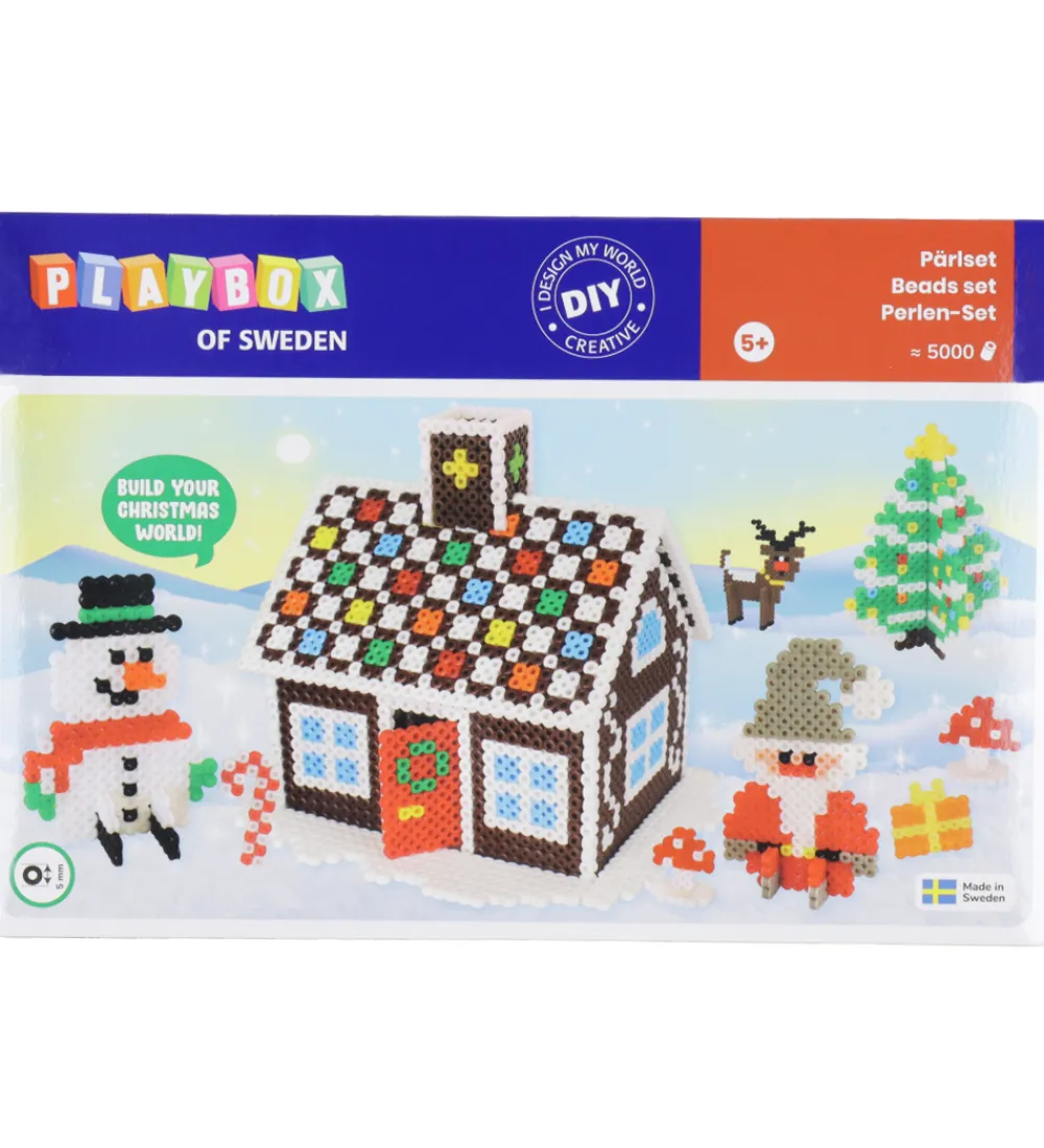 Playbox Perler|Kreativ Leg>Perlesæt - 5000 stk. - Honningkagehus