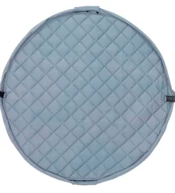 Play&Go Legetæpper Og Legegulve>Legetøjstæppe - Ø120 - Soft Organic - Dusty Blue