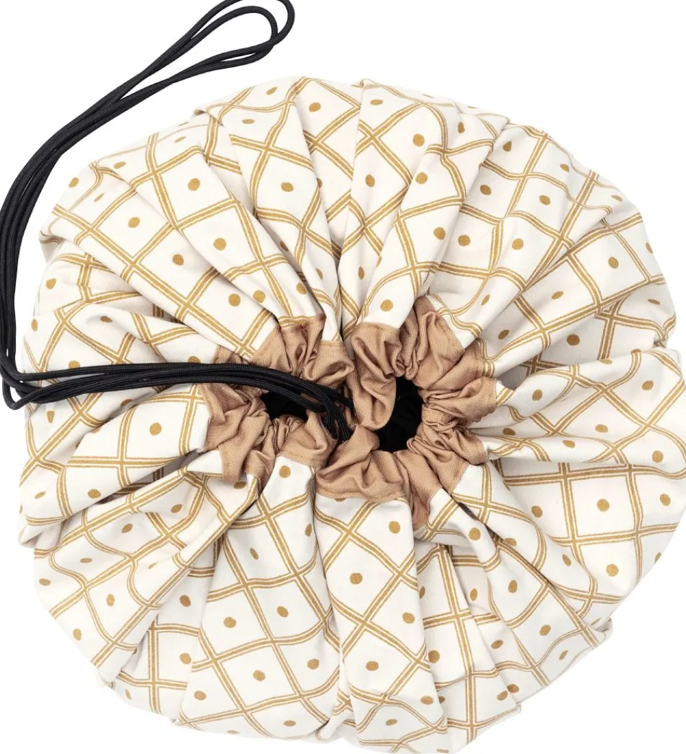 Play&Go Legetæpper Og Legegulve>Legetøjstæppe - Ø140 cm - Geo Mustard