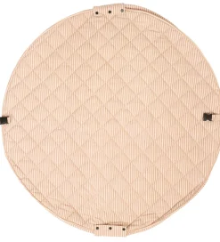 Play&Go Babylegetøj|Legetæpper Og Legegulve>Legetøjstæppe - Ø120 cm - Soft Organic - Stripes Brown