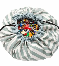 Play&Go Legetæpper Og Legegulve>Legetøjstæppe - Ø140 cm - Stripes Green