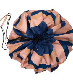 Play&Go Legetæpper Og Legegulve>Legetøjstæppe - Outdoor - Ø140 - Mokka Stripes