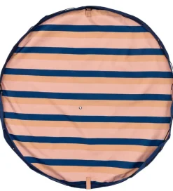 Play&Go Legetæpper Og Legegulve>Legetøjstæppe - Outdoor - Ø140 - Mokka Stripes