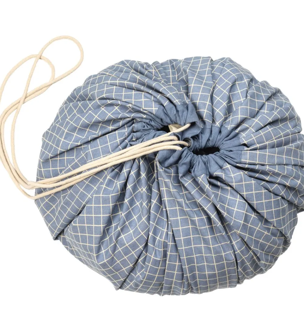 Play&Go Legetæpper Og Legegulve>Legetæppe - Ø140 - Grid Blue