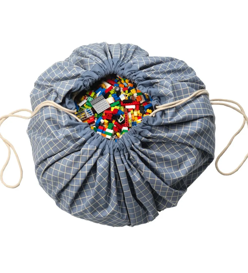 Play&Go Legetæpper Og Legegulve>Legetæppe - Ø140 - Grid Blue