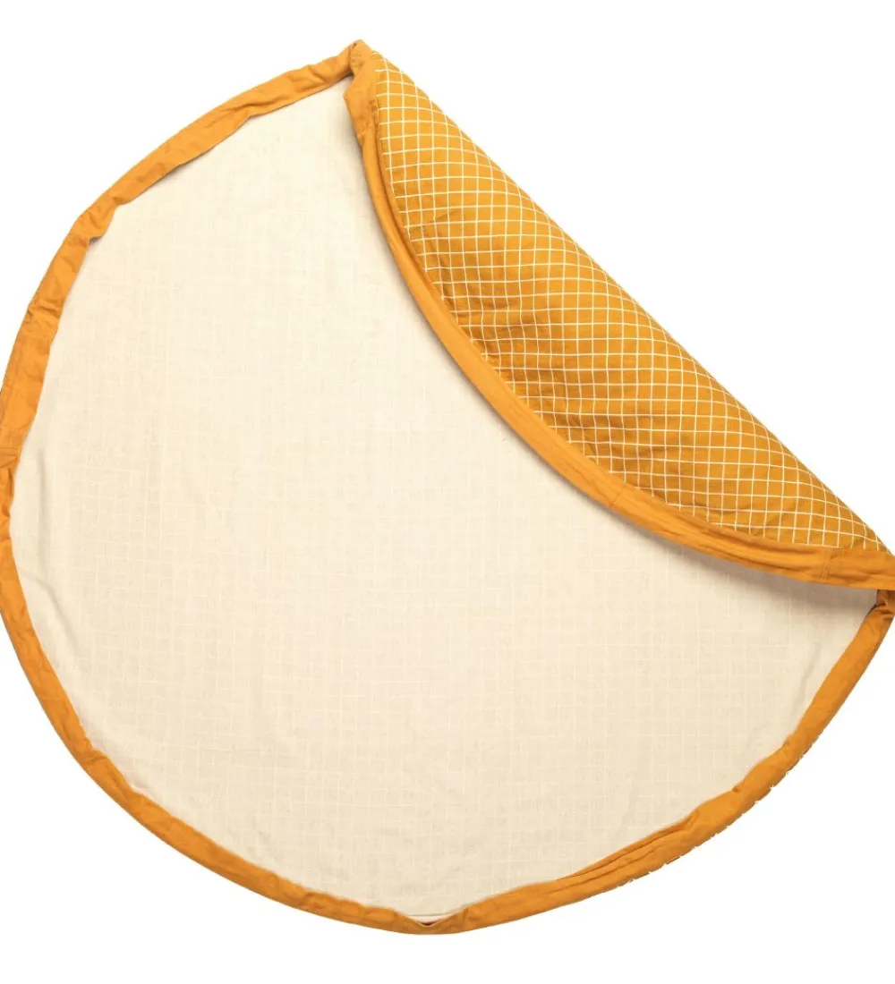 Play&Go Legetæpper Og Legegulve>Legetæppe - Ø140 - Grid Mustard