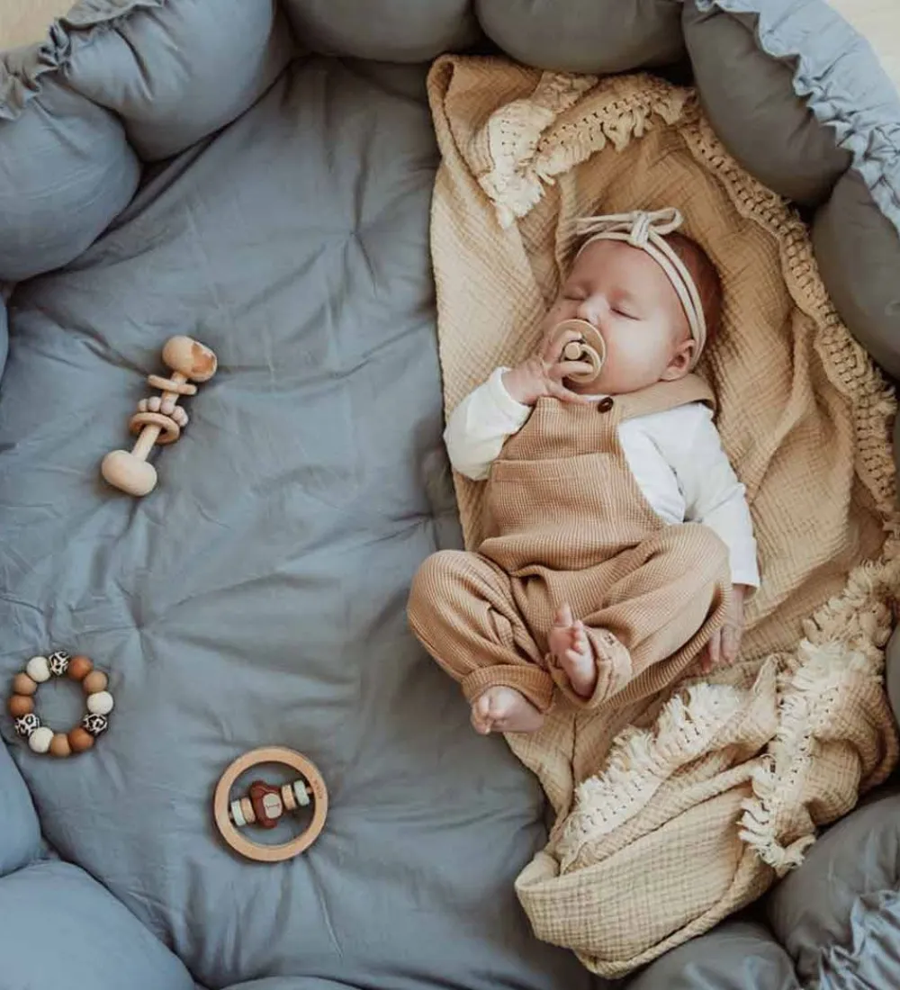 Play&Go Legetæpper Og Legegulve>Legetæppe - 3-i-1 - Ø130 cm - Dusty Blue