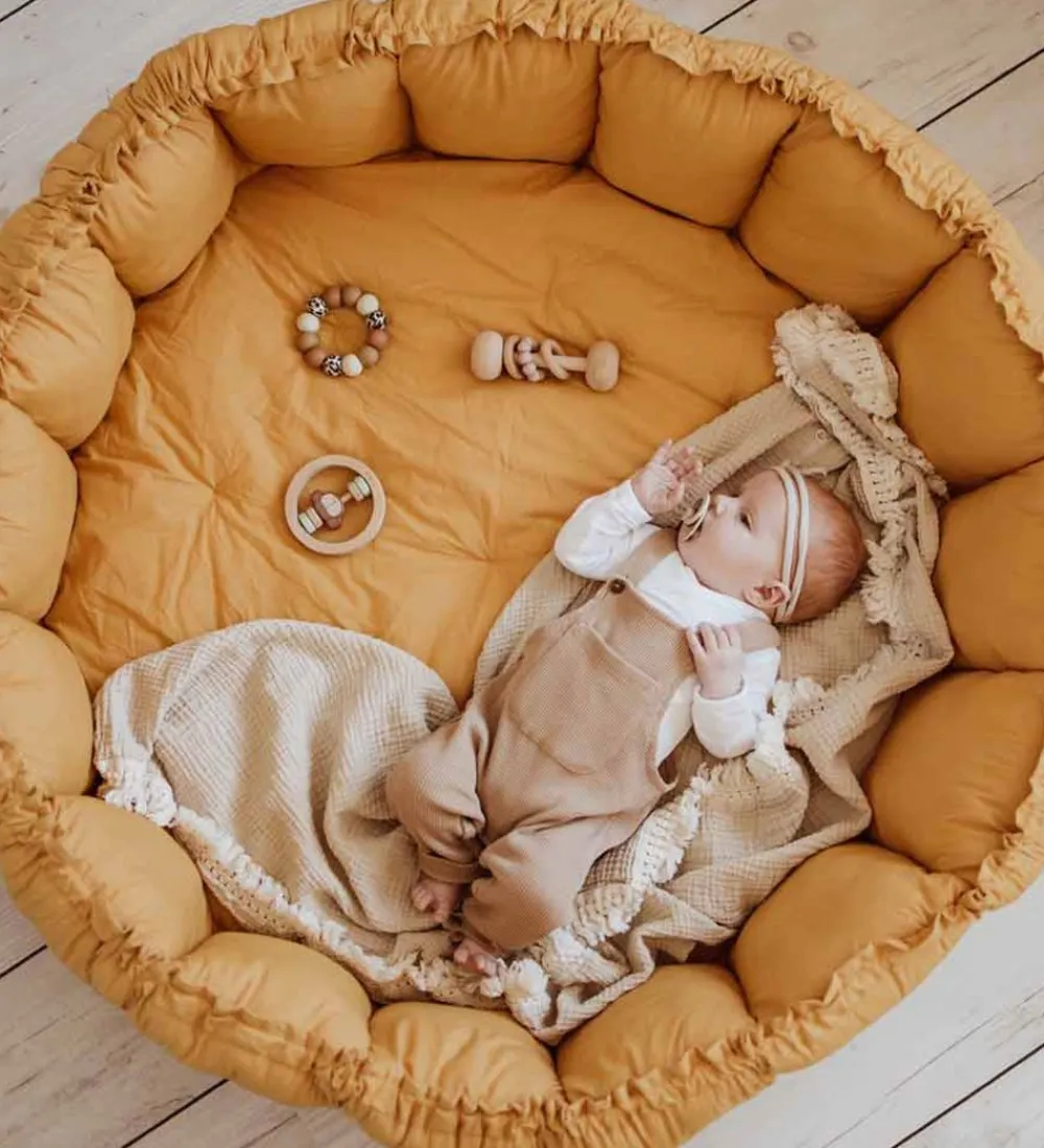 Play&Go Legetæpper Og Legegulve>Legetæppe - 3-i-1 - Ø130 cm - Mustard