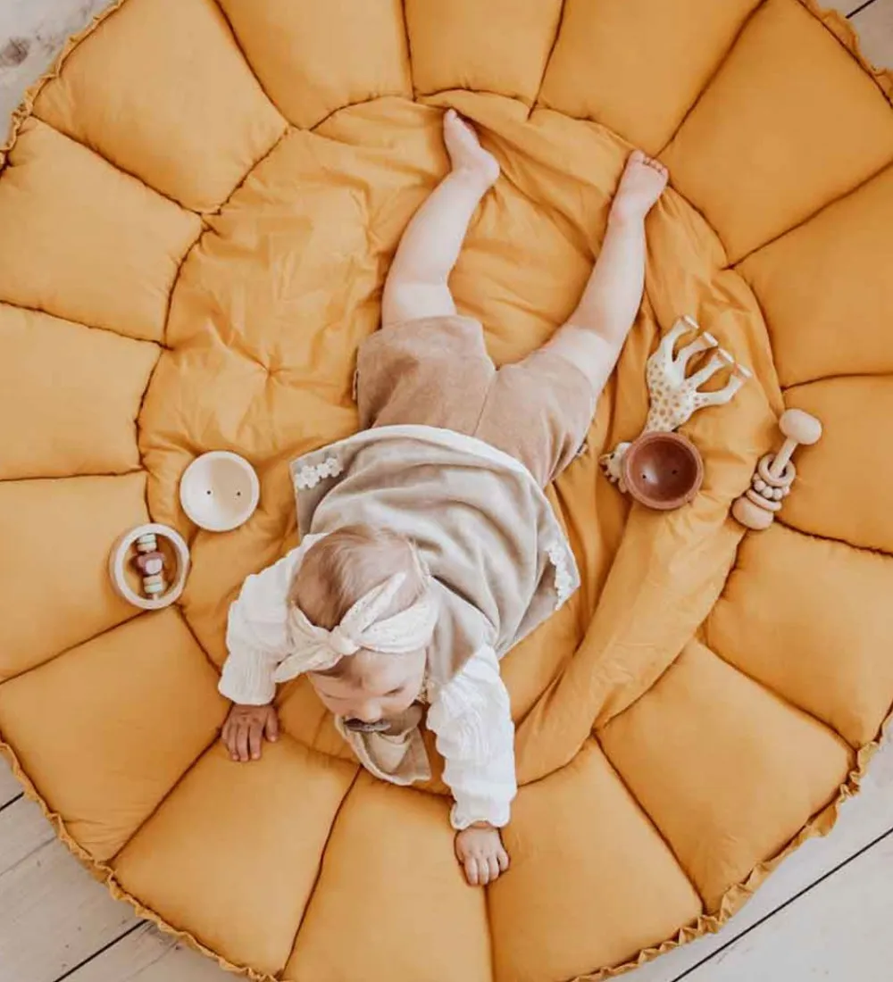 Play&Go Legetæpper Og Legegulve>Legetæppe - 3-i-1 - Ø130 cm - Mustard