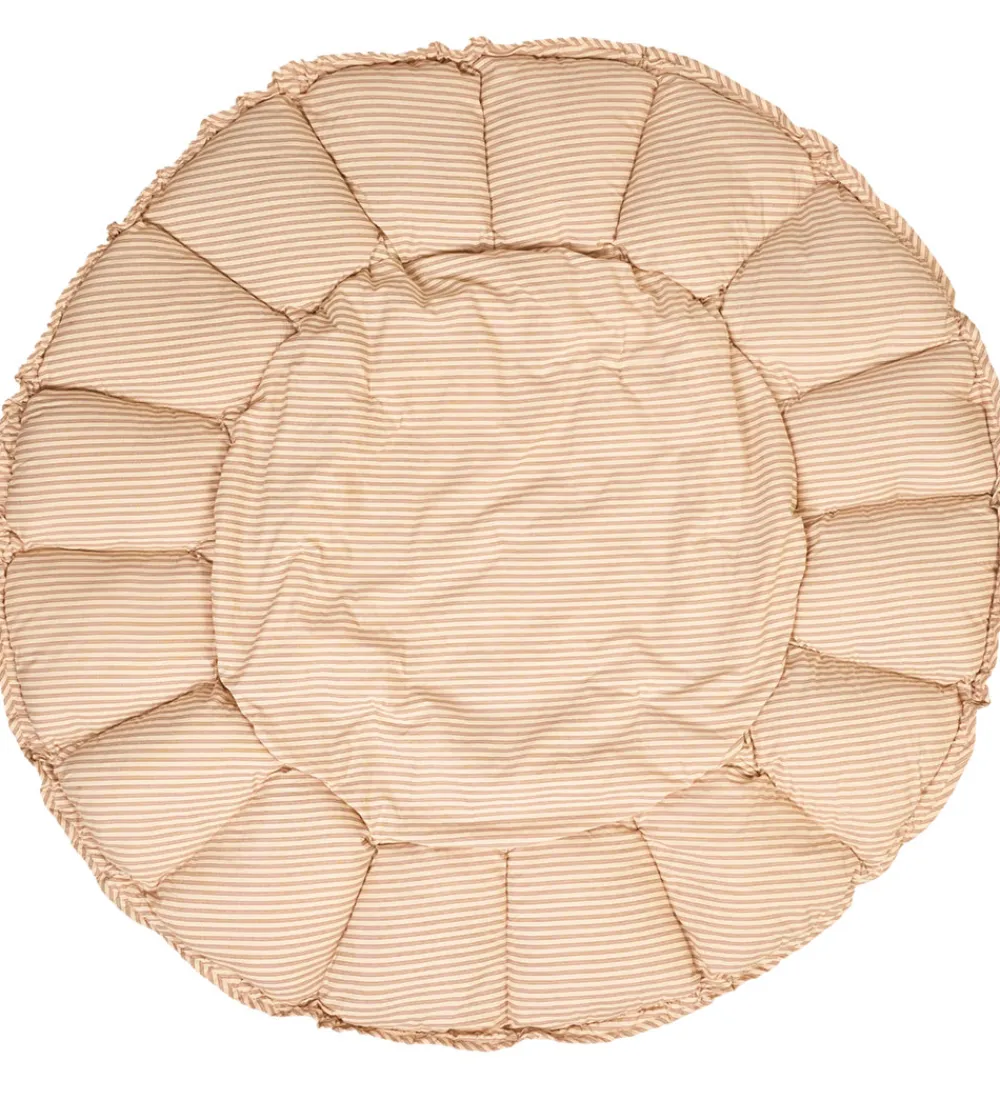 Play&Go Babylegetøj|Legetæpper Og Legegulve>Legetæppe - 3-i-1 - Ø130 cm - Bloom Stripes Brown