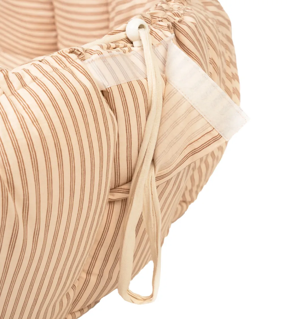 Play&Go Babylegetøj|Legetæpper Og Legegulve>Legetæppe - 3-i-1 - Ø130 cm - Bloom Stripes Brown