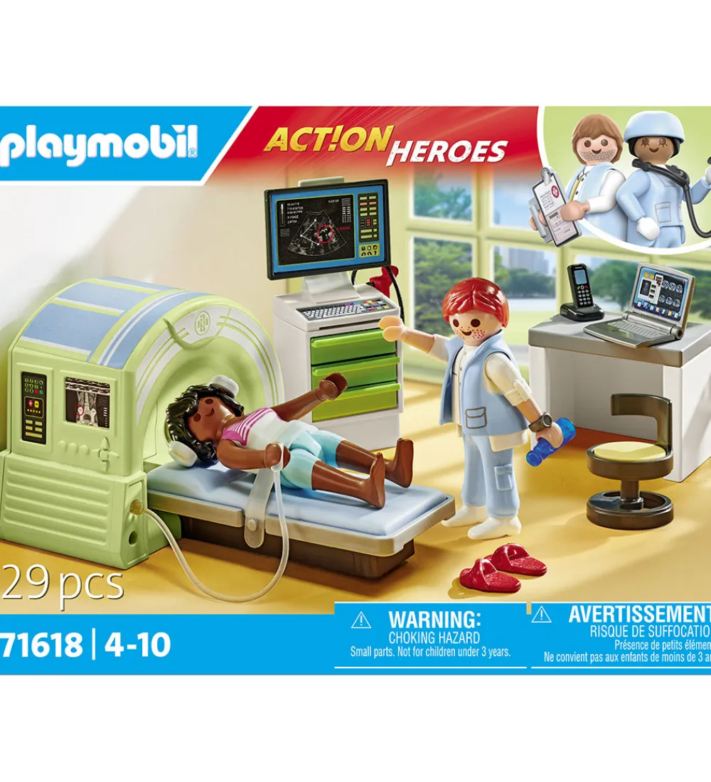Playmobil Konstruktionslegetøj|Byg Og Klodser>Action Heroes - Radiolog med Patient - 71618 - 29 Dele