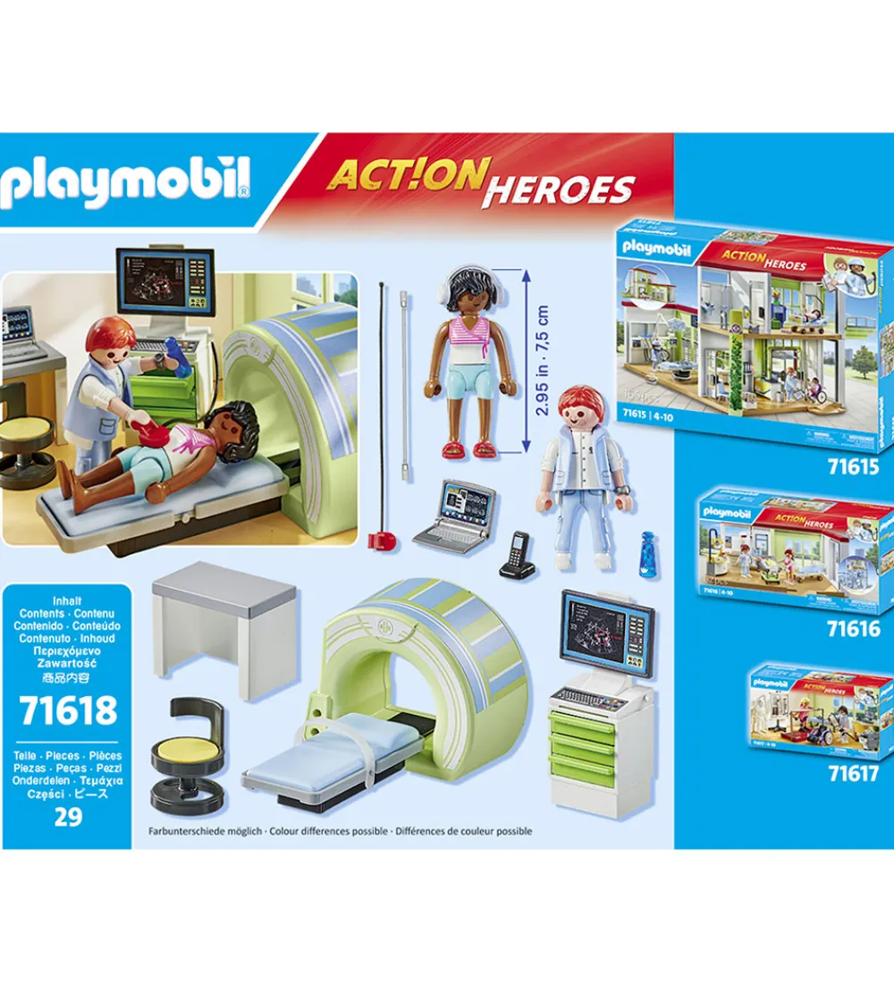 Playmobil Konstruktionslegetøj|Byg Og Klodser>Action Heroes - Radiolog med Patient - 71618 - 29 Dele